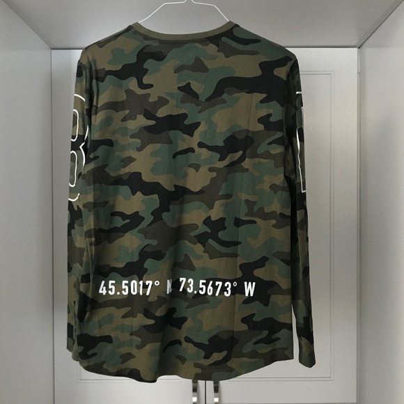 Dark Black B2K Camouflage Long Sleeve Men’s Medium Shirt Montreal - Picture 2 of 6